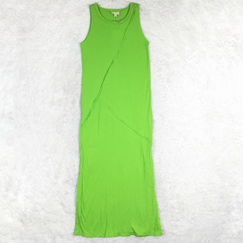See You Monday‎ Womens Dress Maxi Sleeveless Green Form Fitting Scoop L New